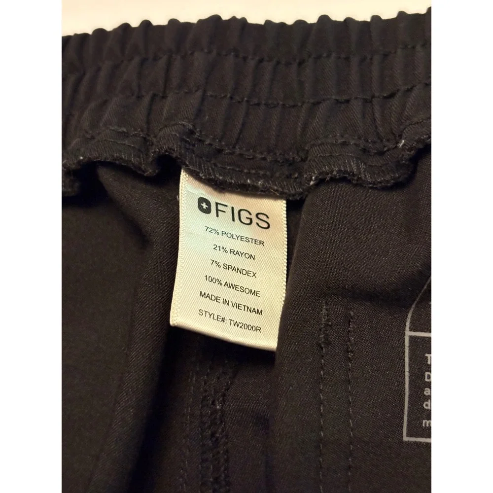 FIGS Scrub Pants Mens Medium Black Technical Collection TW2000R Straight Leg